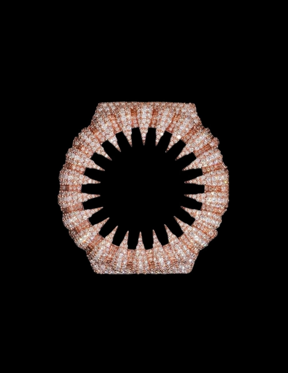 Bezel Casioak Sunburst Iced Out - Solitaire