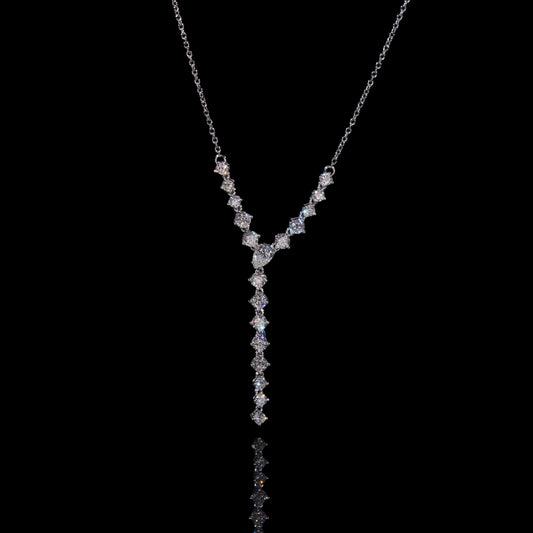 Chaîne Royale Y En moissanite - Solitaire