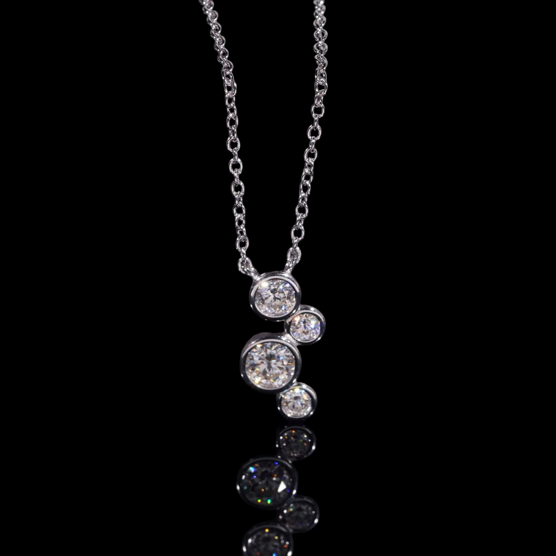 Chaîne Cascade Signature En Moissanite - Solitaire