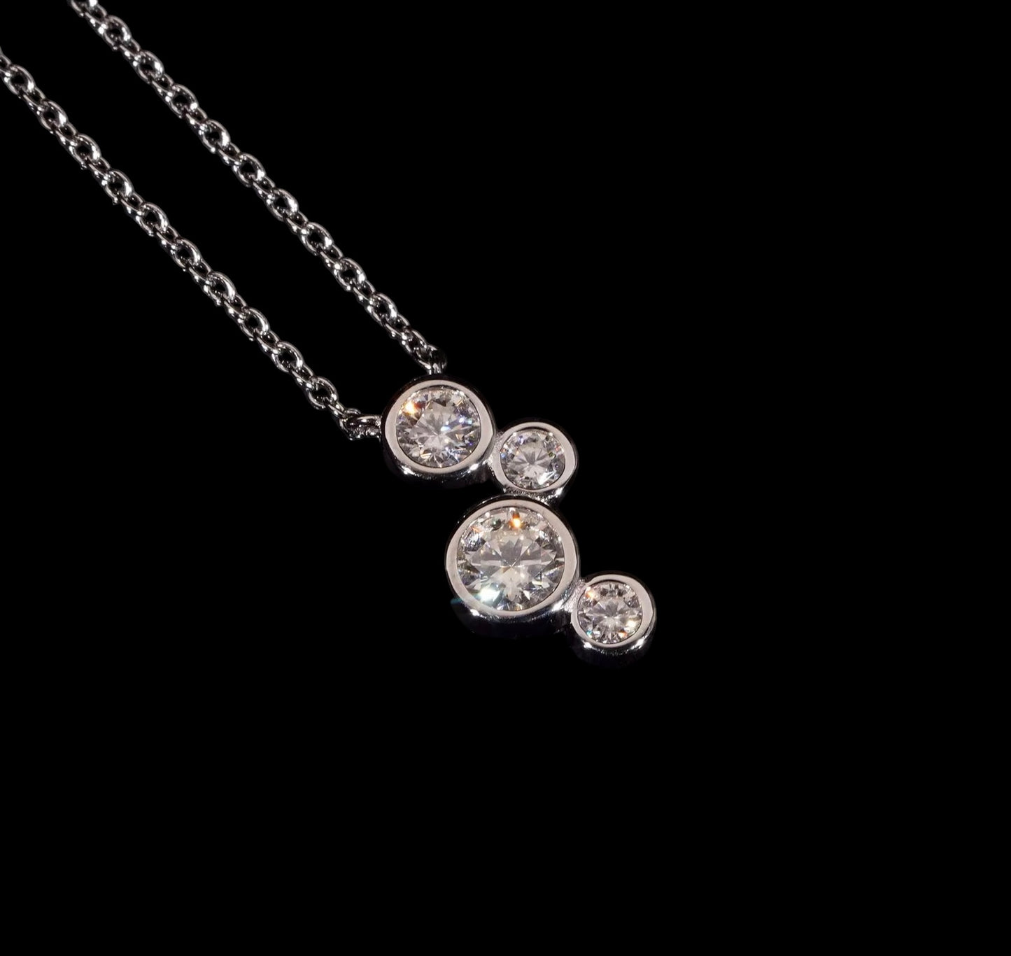 Chaîne Cascade Signature En Moissanite - Solitaire
