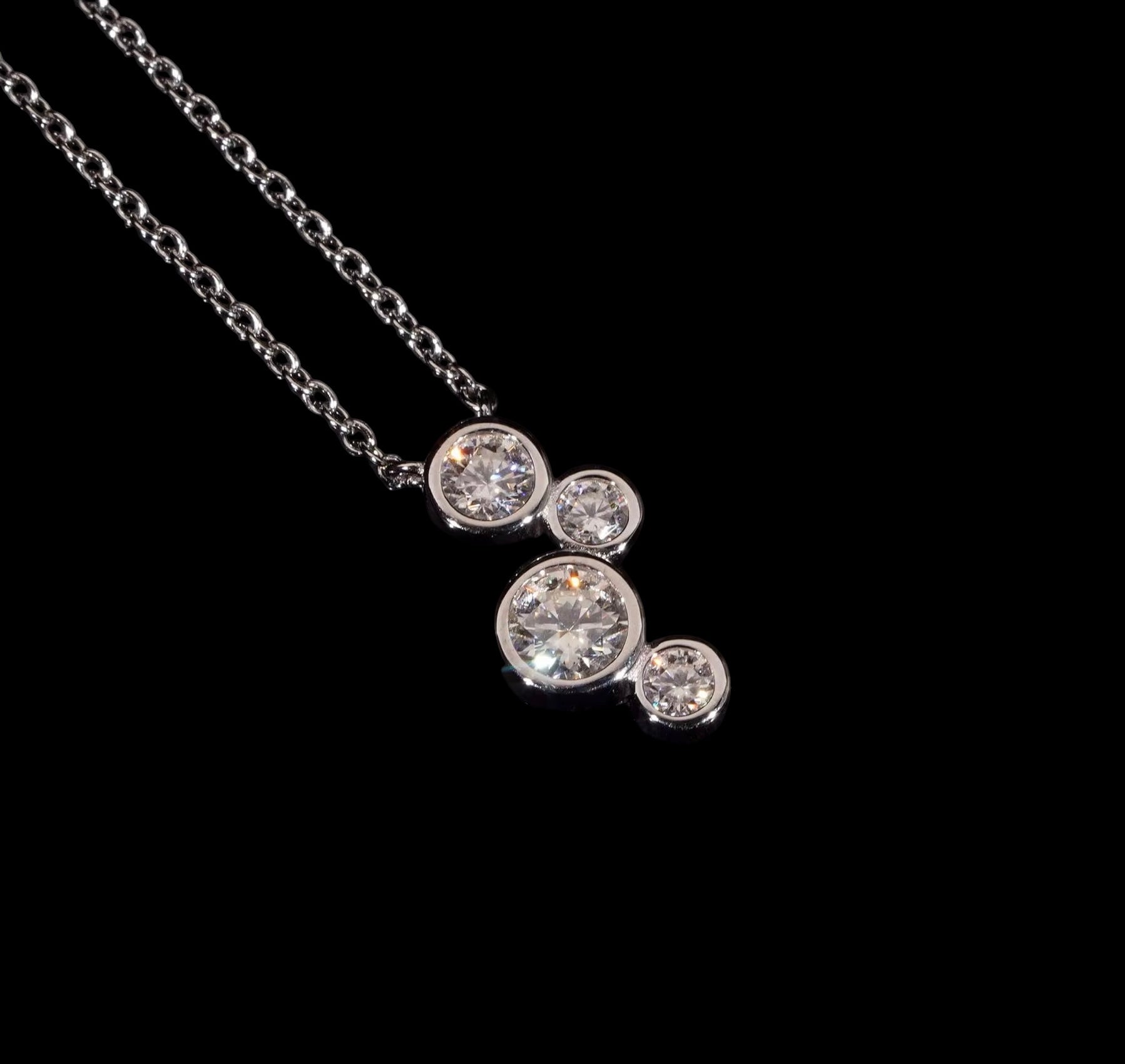 Chaîne Cascade Signature En Moissanite - Solitaire