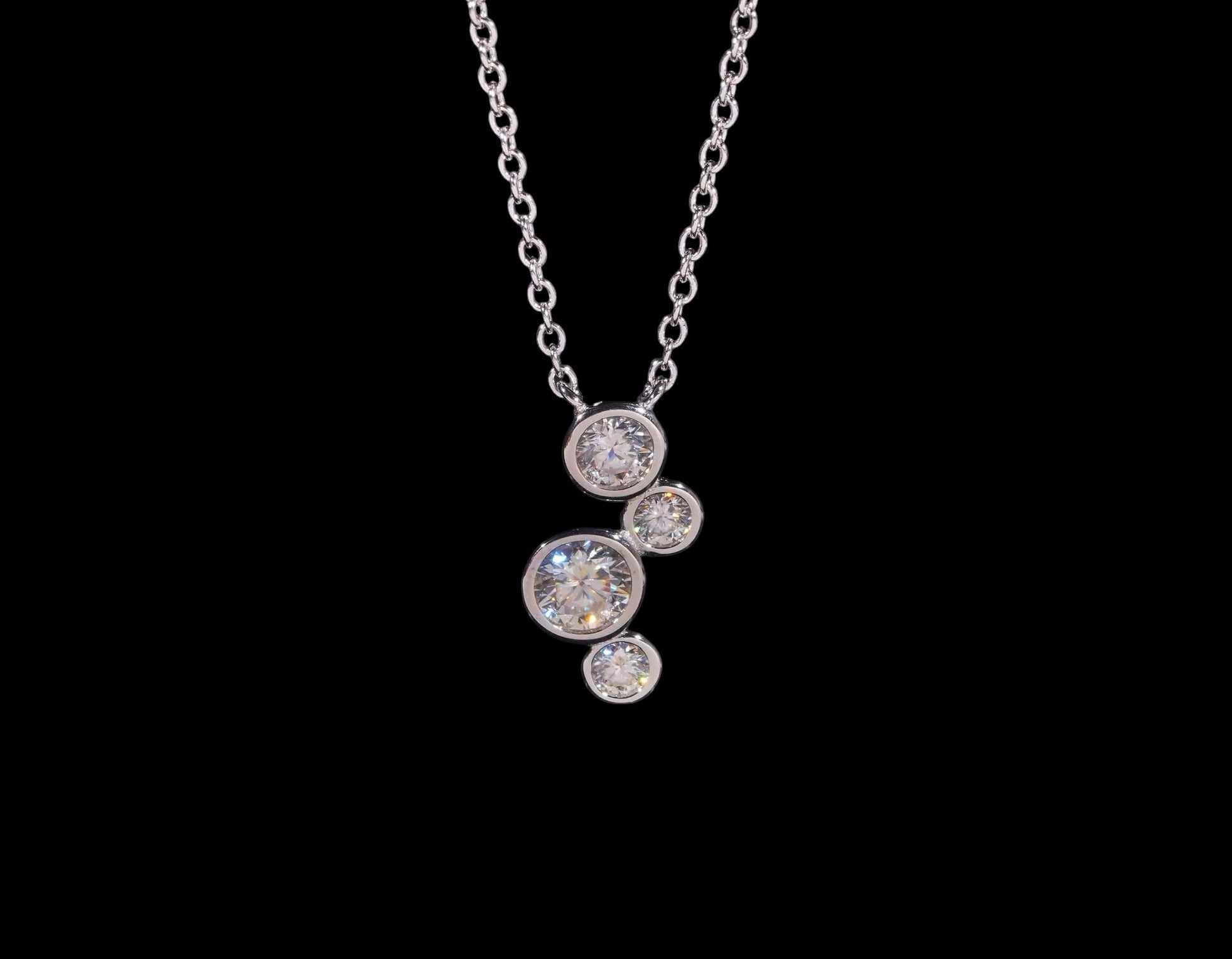 Chaîne Cascade Signature En Moissanite - Solitaire