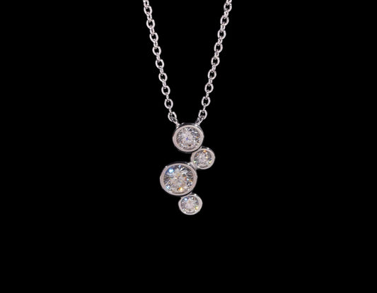 Chaîne Cascade Signature En Moissanite - Solitaire
