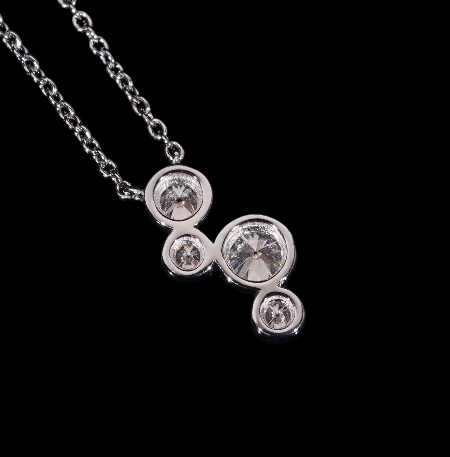 Chaîne Cascade Signature En Moissanite - Solitaire