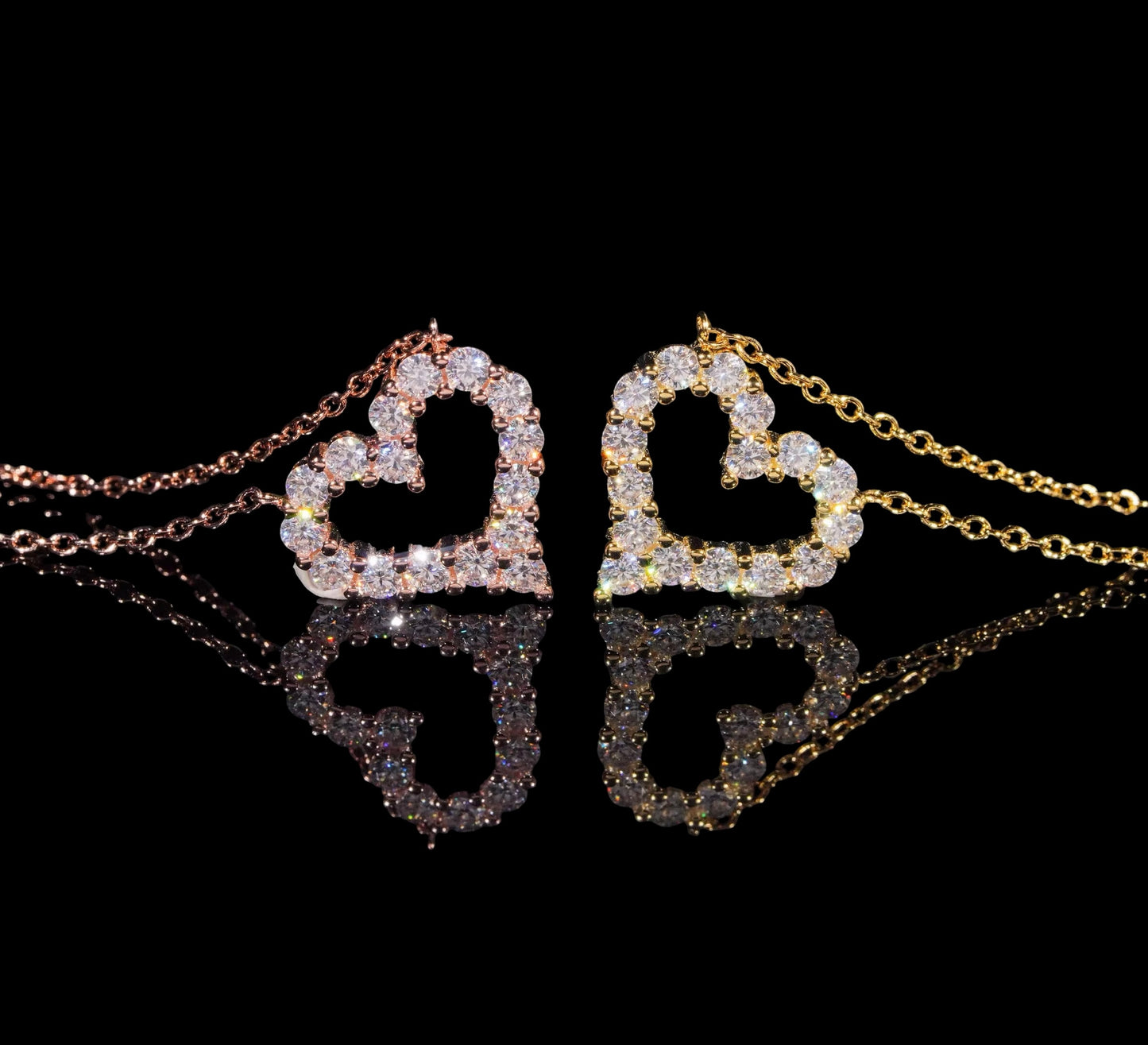 Chaîne Cœur Minimaliste En Moissanite - Solitaire