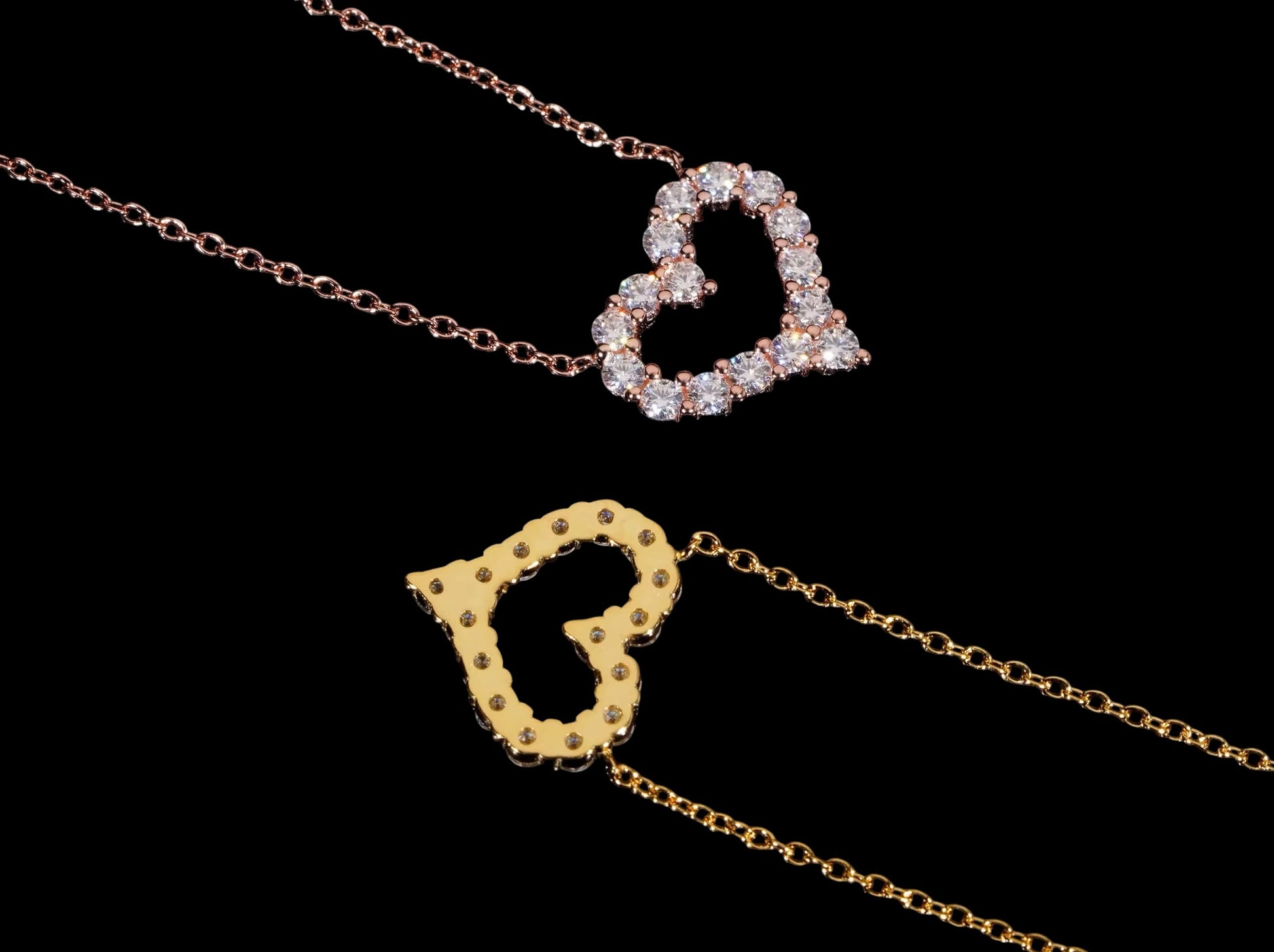 Chaîne Cœur Minimaliste En Moissanite - Solitaire