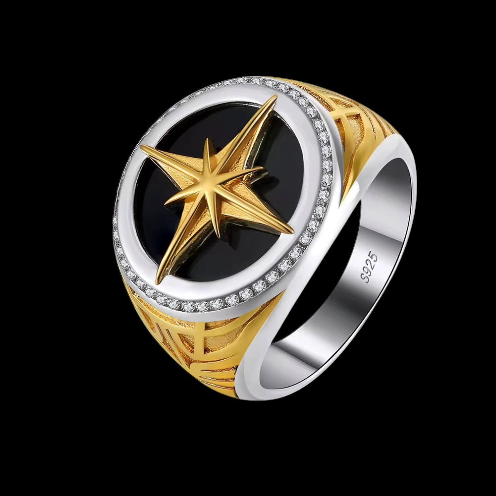 Bague Étoilée Sailor En Argent S925