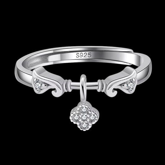 Bague Lucky Clover en Argent S925 - Solitaire