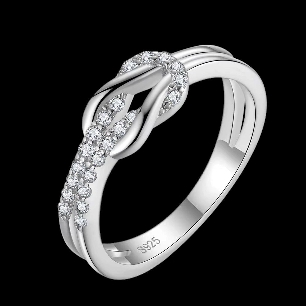 Bague Twisted Infinity en Argent S925