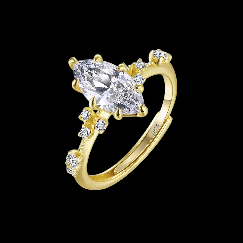 Bague Flora Marquise en Argent S925