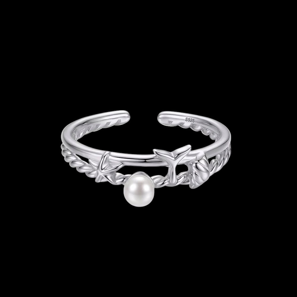 Bague Ocean Pearl en Argent S925 - Solitaire