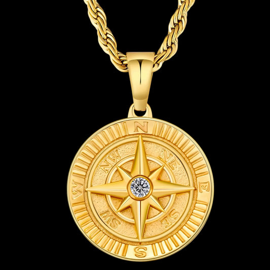 Pendentif North Star En Acier Inoxydable