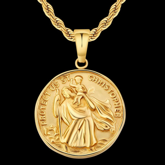 Pendentif Saint-Christophe En Acier Inoxydable