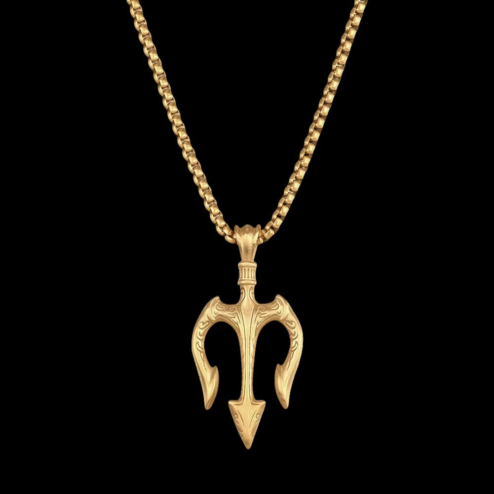 Pendentif Trident en Acier Inoxydable