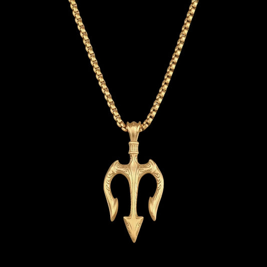 Pendentif Trident en Acier Inoxydable