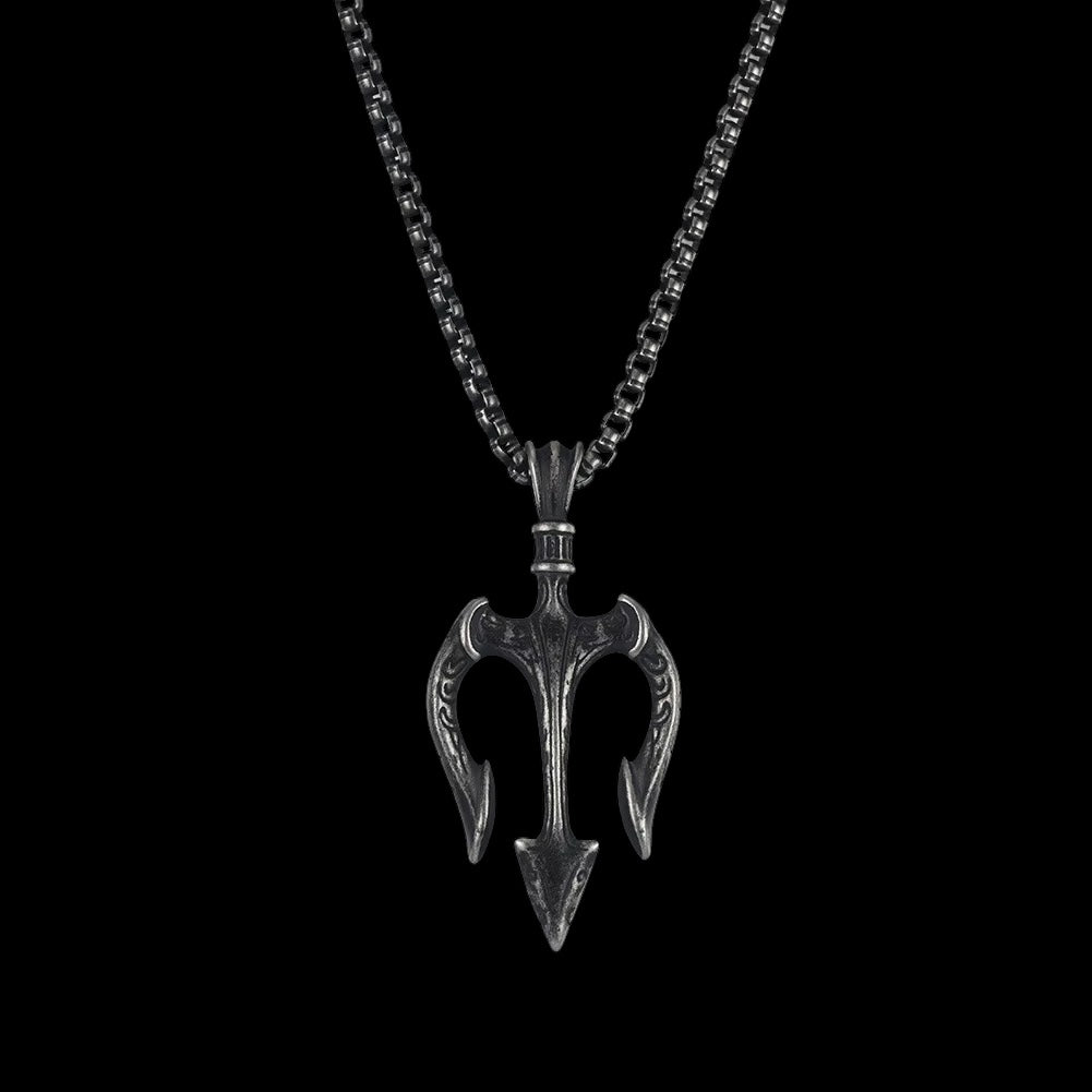 Pendentif Trident en Acier Inoxydable