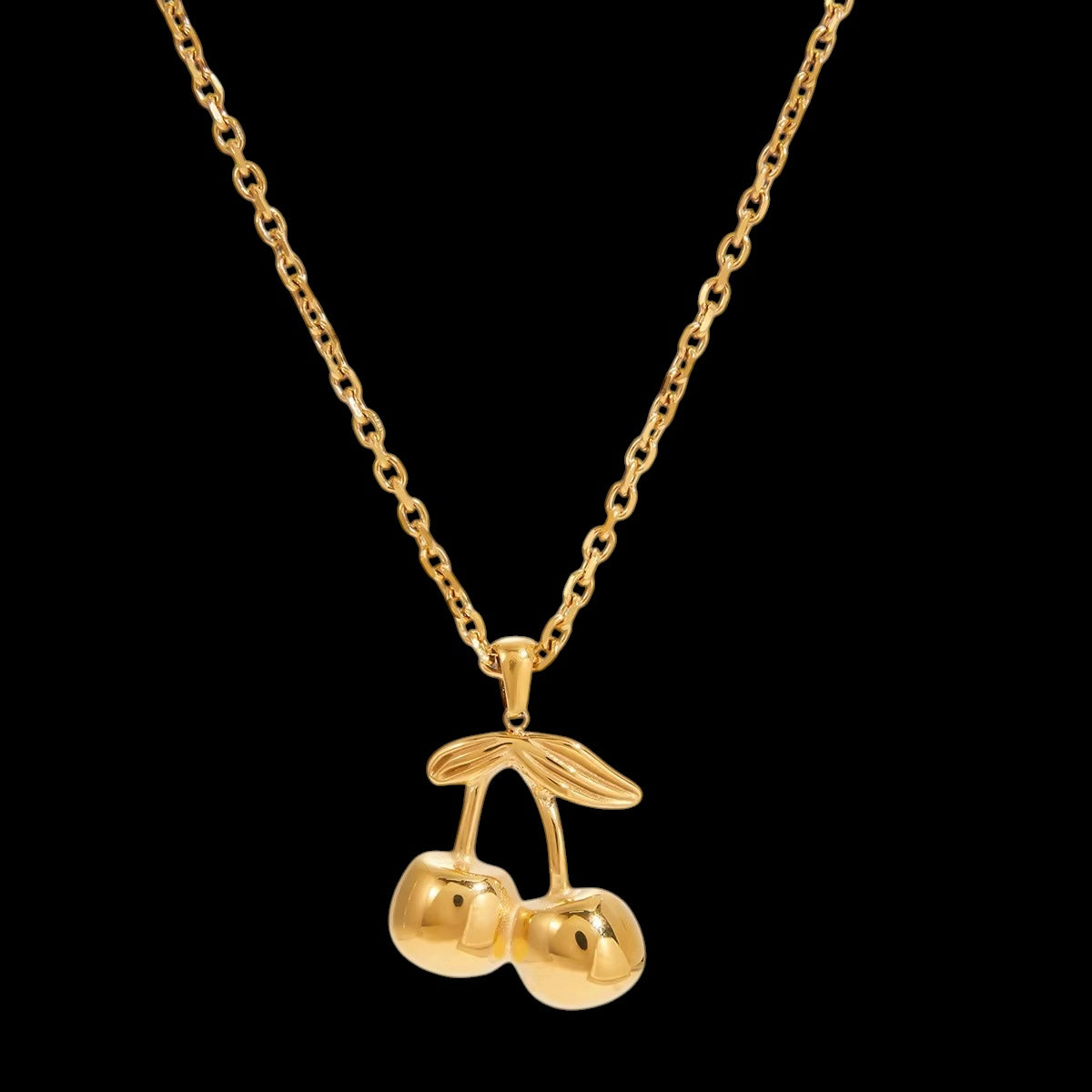 Pendentif Cherry En Acier Inoxydable