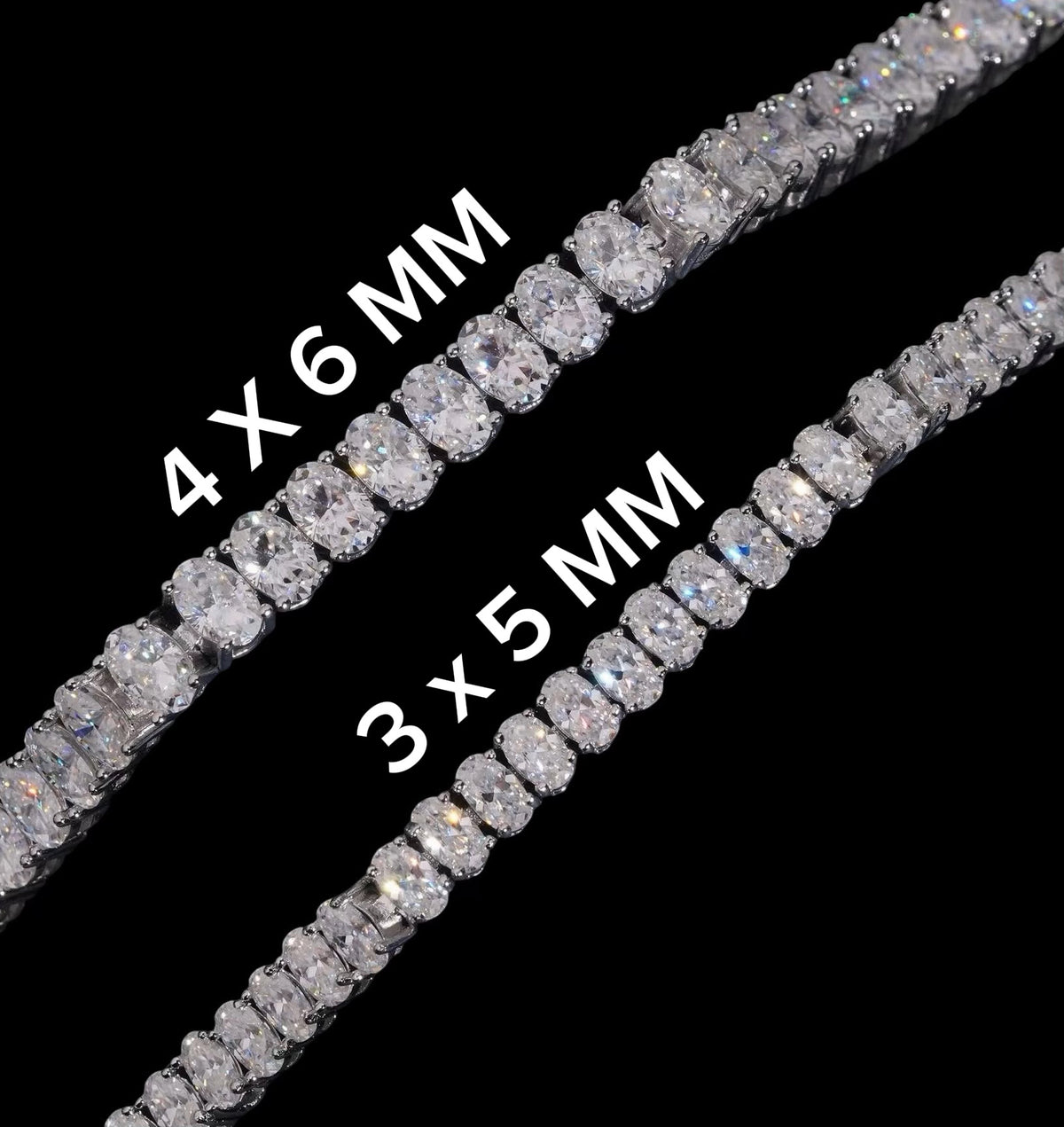 Tennis Bracelet Oval Cut En Moissanite